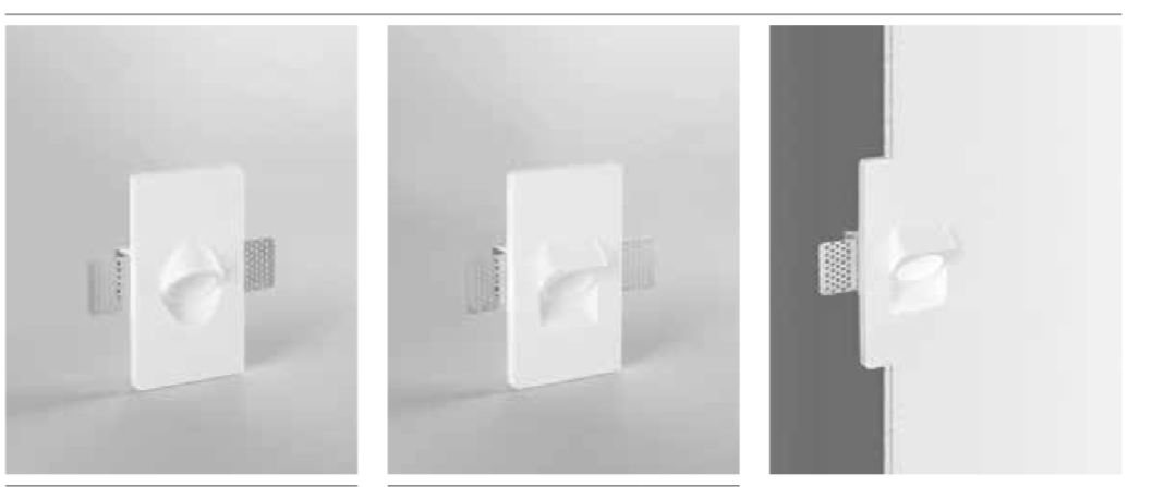 Incasso in gesso verniciabile tondo-quadrato attacco 1x MINI GU10 non incl. ESTRO Incasso in gesso verniciabile tondo-quadrato attacco 1x MINI GU10 non incl. ESTRO